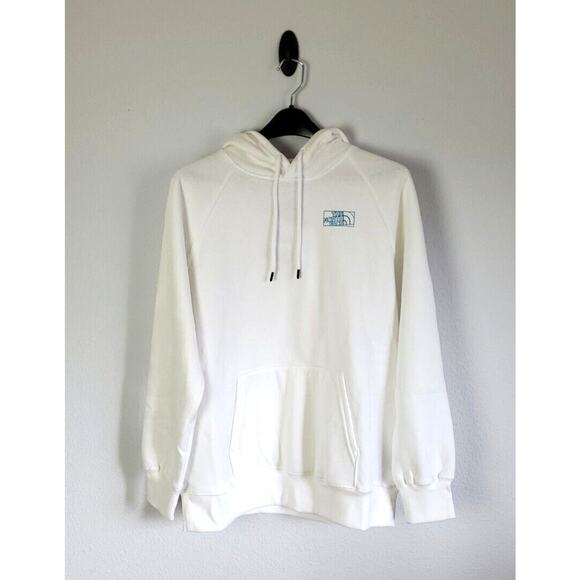 The North Face Hoodie Pullover Womens Large Graphic Never Stop Exploring White - Picture 2 of 13